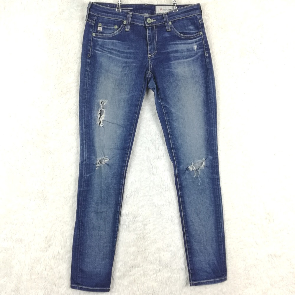 AG Adriano Goldschmied Jeans Womens Jegging Legging Ankle Super Skinny Ripped 26
